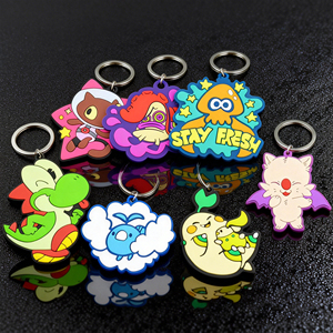 Simple Creative Cartoon PVC Soft Rubber Keychain Customized Promotional Keychains & Carabiners Soft PVC Keychain