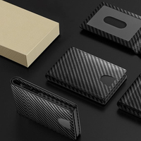 Dompet Minimalis Lipat Dua Anti RFID dengan Kancing Logam, Slot Uang, Jendela ID, Kantong Depan untuk Kartu Kredit - Ukuran Pendek, Cocok untuk Hadiah