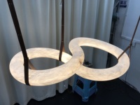 Lustre suspendu personnalisé en marbre d'Espagne, style Alabaster, pour salon, villa, hôtel