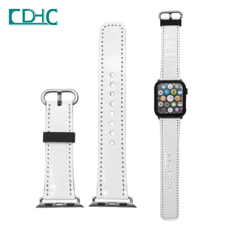 38-45mm Sublimation PU Leather Bank Watch Strap Smart Watch Replacement Bands