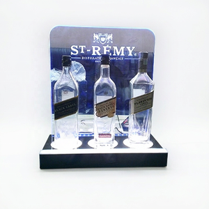 Présentoir à alcool de luxe, vitrine à bouteilles en acrylique personnalisée avec éclairage LED pour les magasins de détail et les bars - Product Image 1