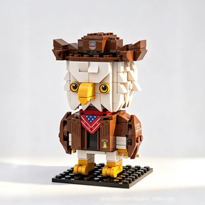 Kit de Construcción de Juguete <span class=keywords><strong>Brickheadz</strong></span> de Águila Calva, Modelo DIY, Coleccionable, Decorativo, Regalo, Figura Coleccionable al por Mayor - Product Image 3