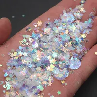 500g/Lot GA25 Model Payet PVC Longgar Menarik Seri Impian Bintang Hati Bunga Berbagai Bentuk untuk Set Dekorasi Pesta