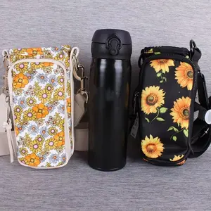 แฟชั่นที่กําหนดเองกันน้ํากระเป๋า Fit 500ML ถ้วย Drawstring กีฬาขวด Crossbody สลิงกระเป๋าขวดน้ํากลางแจ้งกระเป๋า