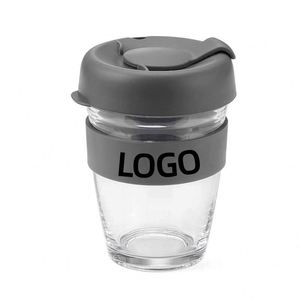 Gobelet à café réutilisable en verre portable de 470 ml (16 oz) avec couvercle anti-fuite et manchon en liège - Product Image 1