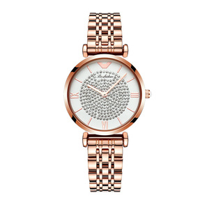 Montre ciel étoilé à la mode pour femmes montre à Quartz en acier inoxydable cloutée de diamants montre pour femmes étanche - Product Image 3