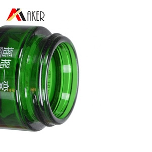 Design de mode 20ml verts semi-transparente vide crème cosmétique bocal en verre avec couleur or de luxe bouchon à vis - Product Image 4