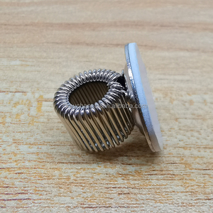 A buon mercato in schiuma bianca autoadesiva argento acciaio inossidabile a molla tonda pinze portapenne Clip ad anello singolo portapenne in metallo - Product Image 3