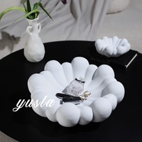 Plateau de rangement moderne et simple en résine nuageuse pour fruits, ornement décoratif pour salons, salles à manger, tables basses et décoration intérieure