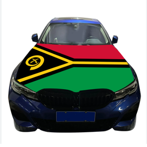 Vente en gros de housses de capot de <span class=keywords><strong>voiture</strong></span> personnalisées de haute qualité avec drapeau de Vanuatu, en tissu élastique, lavables, drapeaux de capot de <span class=keywords><strong>voiture</strong></span> - Product Image 1