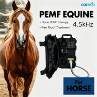 Appareil PEMF vétérinaire portable et compact Carevo, à brancher, avec grande boucle de 30 cm et boucle papillon de 15 cm, pour le corps des animaux (cheval, dos, épaule, jambe)