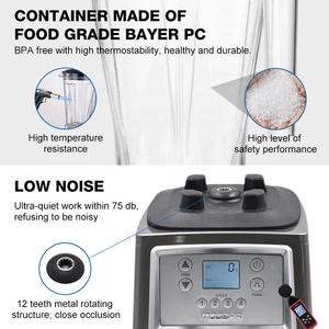 Nouveau produit 1.5L 2L NSF certifié ABS de qualité alimentaire haute vitesse robuste 1500W 2200W bouton poussoir mélangeur commercial - Product Image 3