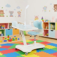 Ensemble de chaise de bureau pour étudiants ergonomique, moderne, durable et confortable, réglable, mobile, avec protection lombaire, chaise de bureau pour enfants