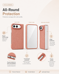 เคสโทรศัพท์พับได้เนื้อผ้าหรูหรา บางเฉียบ ป้องกันรอยขีดข่วน พร้อมปกป้องกล้อง - Product Image 2