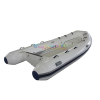Bateau gonflable Kaboats gris clair pour la famille, bateau à rames gonflable, kayak, bateau de pêche en rivière, bateau gonflable en PVC Hypalon avec moteur