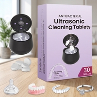 Tablettes de nettoyage ultrasonique en plastique tout usage, formule biodégradable, sans micro-plastiques, pour bijoux, prothèses dentaires, articles métalliques