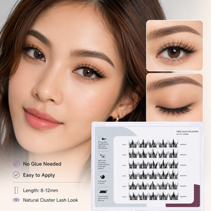 Extensions de <span class=keywords><strong>cils</strong></span> auto-adhésives sans colle, bouquets de <span class=keywords><strong>cils</strong></span> courbés en C, 8-12 mm, pour pose DIY à domicile - Product Image 2