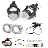 Cache-projecteurs 2,5 et 3,0 pouces pour BMW avec LED Angel Eye, lumière de poursuite blanche, jaune et RGB, accessoires de rétrofit pour phares