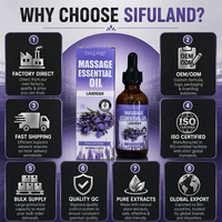 Huile Essentielle de Massage à la Lavande SiFULAND 60ml, Huile de Massage Corporel Nourrissante en Profondeur, Soulagement du Stress, OEM, Étiquette Privée, Approvisionnement en Gros