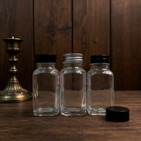 Bouteille en verre transparente pour lait, jus, boissons, 60 ml, 120 ml, 180 ml, pour kombucha, thé, miel, pouding