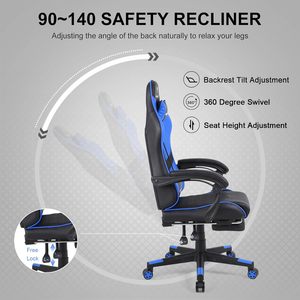 Muestra gratis Silla Gaming Cadeira <span class=keywords><strong>Gamer</strong></span> OEM con logotipo personalizado Opciones de color Juego de silla Gaming personalizable con reposapiés - Product Image 5