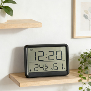 Reloj <span class=keywords><strong>Despertador</strong></span> Digital LCD Magnético Delgado Inteligente y Simple de Fábrica BSCI, Estación Meteorológica, Temperatura Interior, Humedad, Uso en el Hogar y la Oficina - Product Image 2