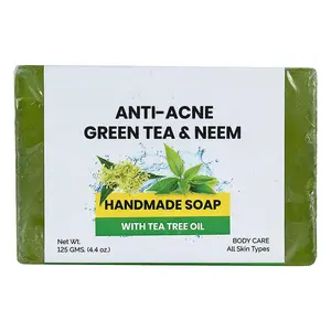 Private Label Grüntee & Neem Anti Akne handgemachte Seife