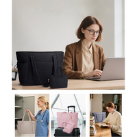 Nouveau sac fourre-tout en polyester OEM avec fermeture éclair, grande capacité, toutes saisons, léger, portable, pour yoga, voyage, sac à bandoulière décontracté et tendance