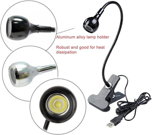 Factory Wholesale Portable Mini Nail Art Standing <b>Foldable</b> <b>Table</b> Salon Aluminum Alloy Lamp Head Manicure Usb Nail Dryer Uv Lamp - Product Image 3