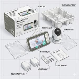 Monitor de Bebé con Pantalla IPS de 5.5 Pulgadas KT-617W, Cámara PTZ de 1080P, Largo Alcance de 390M, Inalámbrico de 2.4GHz, Visión Nocturna, Detección de Movimiento - Product Image 3