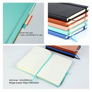 Thấp moq colourful Kinh Tế Bán Buôn Đồ Dùng Học Tập PU da máy tính xách tay bó cao cấp bên trong giấy với ban nhạc đàn hồi - Product Image 3