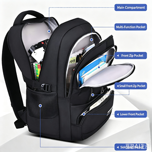 <b>Waterproof</b> Student <b>Backpack</b> Large Capacity <b>School</b> Bag Lightweight Oxford Laptop Compartment Custom Logo for Travel 35-45L - Product Image 5