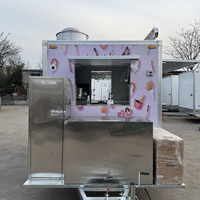 Remorque de camion de crème glacée à barre de remorquage pour restauration rapide, en tôle galvanisée certifiée CE, pour usage agricole, fabriquée en usine