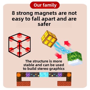 Monde transfrontalier Cube magnétique blocs de construction ABS néodyme fer bore Puzzle jouets pour enfants glace neige monde thème EN71 - Product Image 3