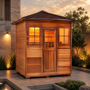 Cabaña de Madera Moderna para Exteriores HG ODM/OEM con Ventana Panorámica para Jardín, Villa, Resort, Hotel - Product Image 2