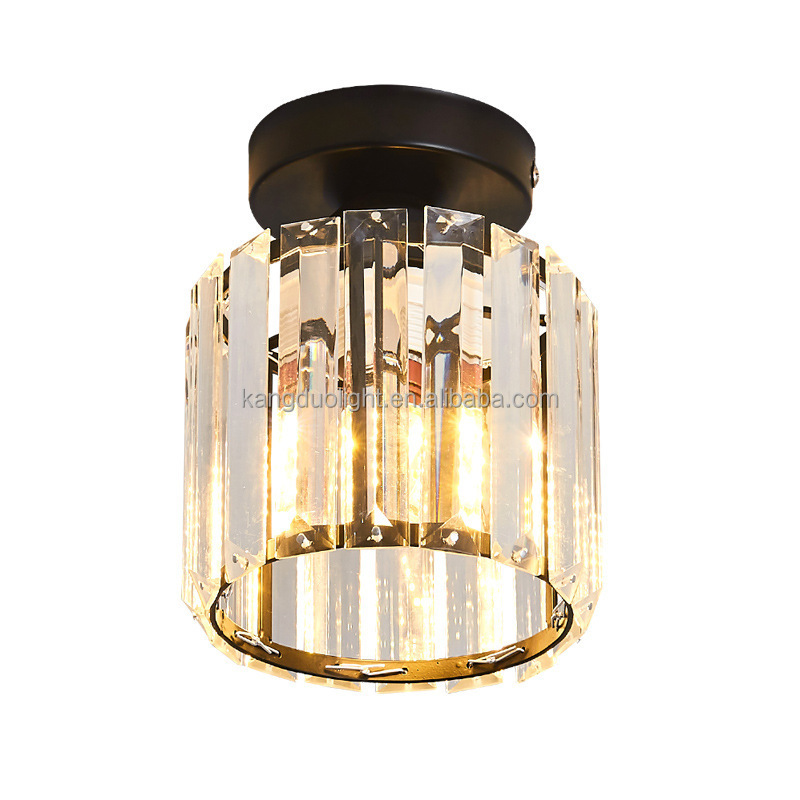 Small LED Crystal Ceiling Lamp with Iron Crystal Modern Design for Living Room Bedroom Dining Room. Wholesale Lighting Fixtures