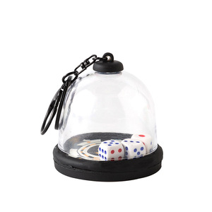 Creative Dice Keychain Portable <b>Mini</b> Dice Cup With Poker Chip Base For <b>Backpacks</b> And Gifts - Product Image 5