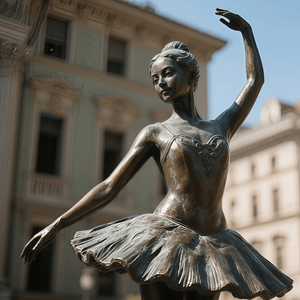 Escultura Personalizada de Menina Bailarina em Bronze, Estátua de Dança, Técnica de Fundição, Design Moderno e Tradicional, Decoração Externa - Product Image 5