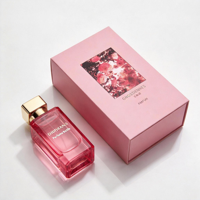 Envase de Perfume Personalizado para Hombre, Rectangular, Degradado Azul, 30ml 50ml 100ml, Botella de Vidrio Vacía con Atomizador, Caja con Estampado en Caliente