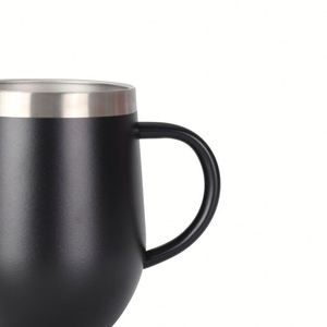 Manufacturer 12oz Custom Logo <b>18</b>/8 Stainless Steel Egg Shape Wine Tumbler Vacuum Cups Coffee Mugs With Handle - Product Image 3