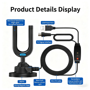 <span class=keywords><strong>เสา</strong></span><span class=keywords><strong>อากาศ</strong></span> HDTV รูปตัว U คลื่นภาคพื้นดิน DTMB ที่ปรับปรุงประสิทธิภาพสัญญาณทีวี<span class=keywords><strong>ดิจิตอล</strong></span> - Product Image 5