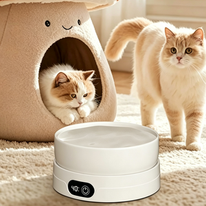 USMILEPET - Nuevo <span class=keywords><strong>Bebedero</strong></span> de Cerámica con Calefacción para Mascotas, 700 ml, Temperatura Constante Inteligente 24H, Silencioso, para Gatos y Cachorros - Product Image 2
