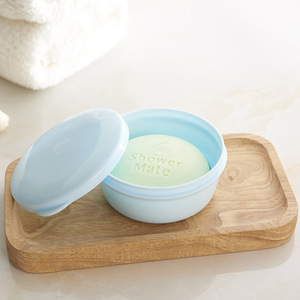 Likerai Portable Round Plastic Soap Box With Lid For Bathroom Travel Use - Product Image 3