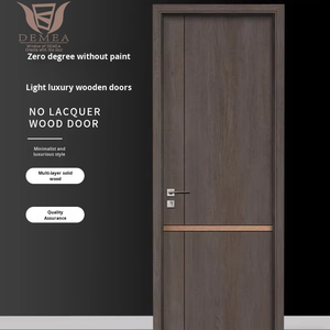 DEMEA cina Top produttore di alta qualità camera interna a filo porta in legno Design camera da letto moderna porta interna in legno - Product Image 1