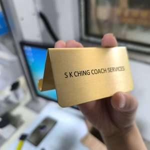 Pure Brass Business <b>Card</b> Holder 9x5x4.5cm Durable Rectangle Stand For <b>Table</b> Wedding Place <b>Cards</b> - Product Image 4