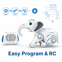 Jouet robot éléphant dansant télécommandé électrique en plastique, fonction 'Suivez-moi', musical, contrôlé par application, portée 60m, intérieur-extérieur, pour les âges 5-14 ans