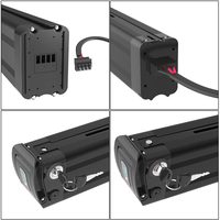 Batterie de Vélo Électrique Type Poisson Argenté pour Trottinette Électrique et Vélo Électrique 500W 24V 36V 48V 52V 10Ah, Pack de Batterie Ebike Régénérable avec Chargeur