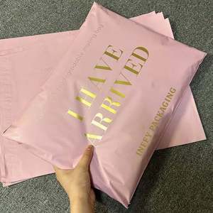 Sacs d'expédition roses personnalisés avec logo, biodégradables, pour vêtements, emballage pour supermarchés et expositions - Vente en gros - Product Image 5