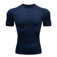 T-shirts Sans Coutures à Compression Personnalisés pour le Sport et la Gym, Coupe Ajustée, Anti-Transpiration, Manches Courtes – Vente en Gros