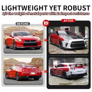 Nuovo arrivo aggiornamento al top secret stile metà fibra di carbonio FRP Car Body Kit per <span class=keywords><strong>Nissan</strong></span> <span class=keywords><strong>GTR</strong></span> <span class=keywords><strong>R35</strong></span> anteriore posteriore paraurti Spoiler cofano - Product Image 3
